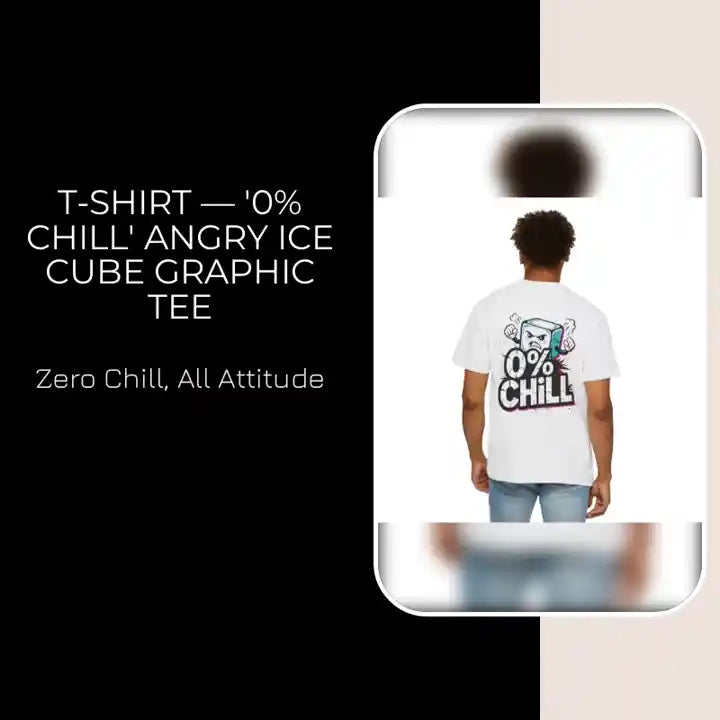 T-Shirt &mdash; '0% Chill' Angry Ice Cube Graphic Tee by@Outfy