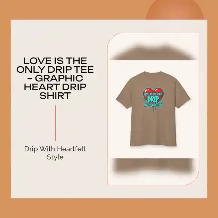 Love Is the Only Drip Tee &ndash; Graphic Heart Drip Shirt by@Outfy