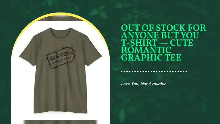 Out of Stock for Anyone But You T-Shirt &mdash; Cute Romantic Graphic Tee by@Outfy