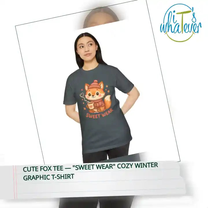 Cute Fox Tee &mdash; "Sweet Wear" Cozy Winter Graphic T-Shirt by@Outfy