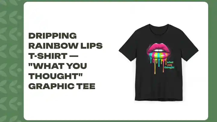 Dripping Rainbow Lips T-Shirt &mdash; "What You Thought" Graphic Tee by@Outfy