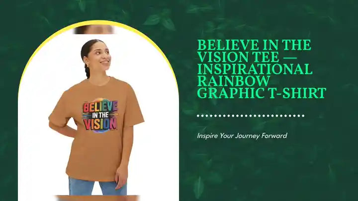 Believe in the Vision Tee &mdash; Inspirational Rainbow Graphic T-Shirt by@Outfy