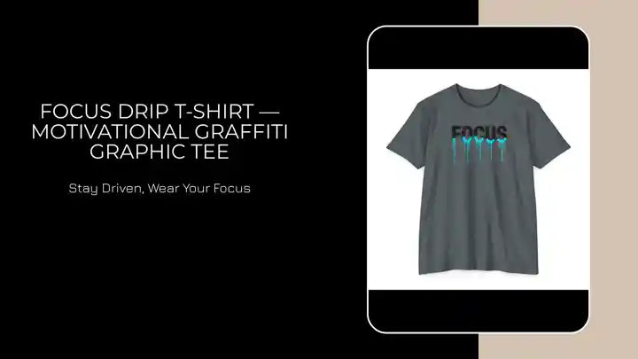 Focus Drip T-Shirt &mdash; Motivational Graffiti Graphic Tee by@Outfy