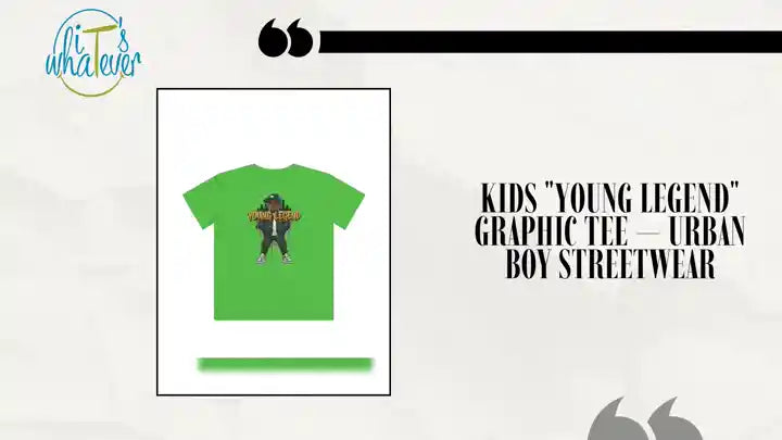 Kids "Young Legend" Graphic Tee &mdash; Urban Boy Streetwear by@Outfy